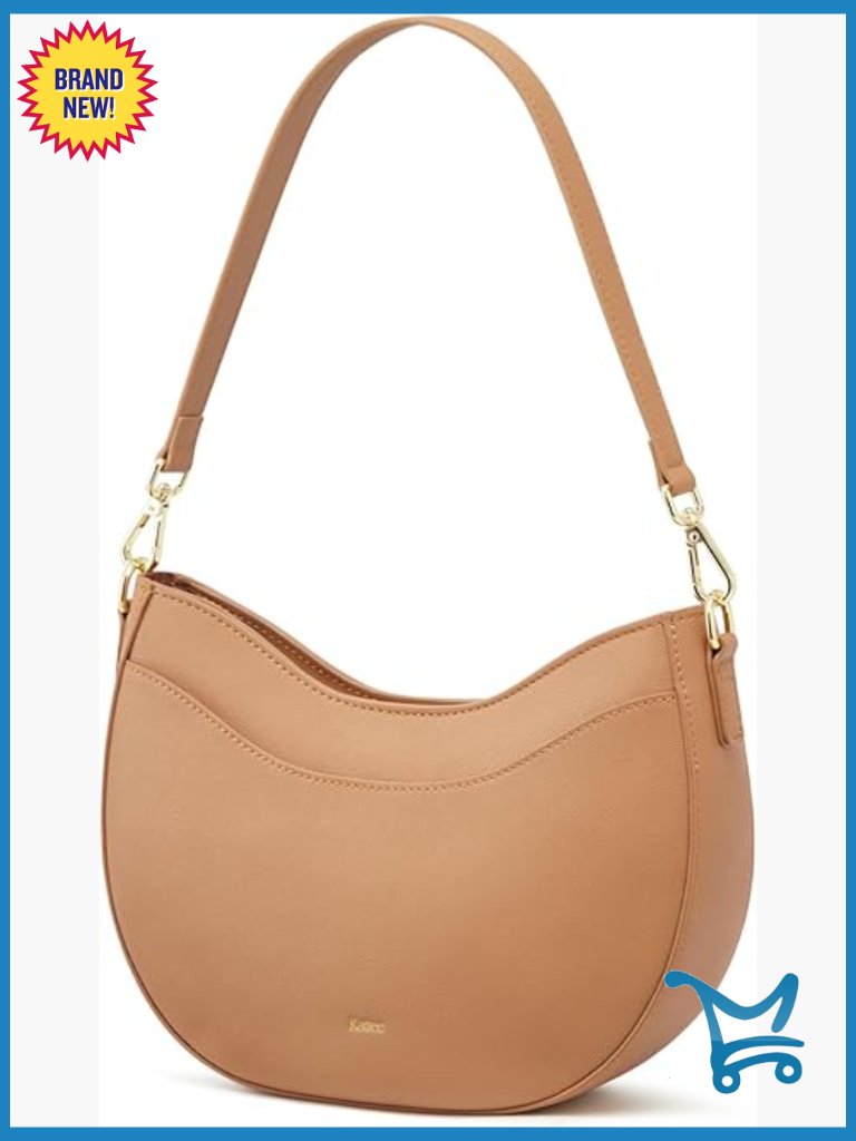 Soft Leather Crossbody Hobo Bag With Adjustable Strap, Zipper Closure